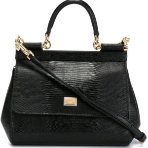 Dolce & Gabbana small Sicily iguana-print top-handle bag