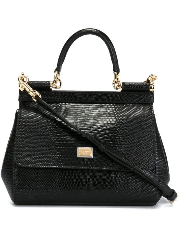 Dolce & Gabbana small Sicily iguana-print top-handle bag