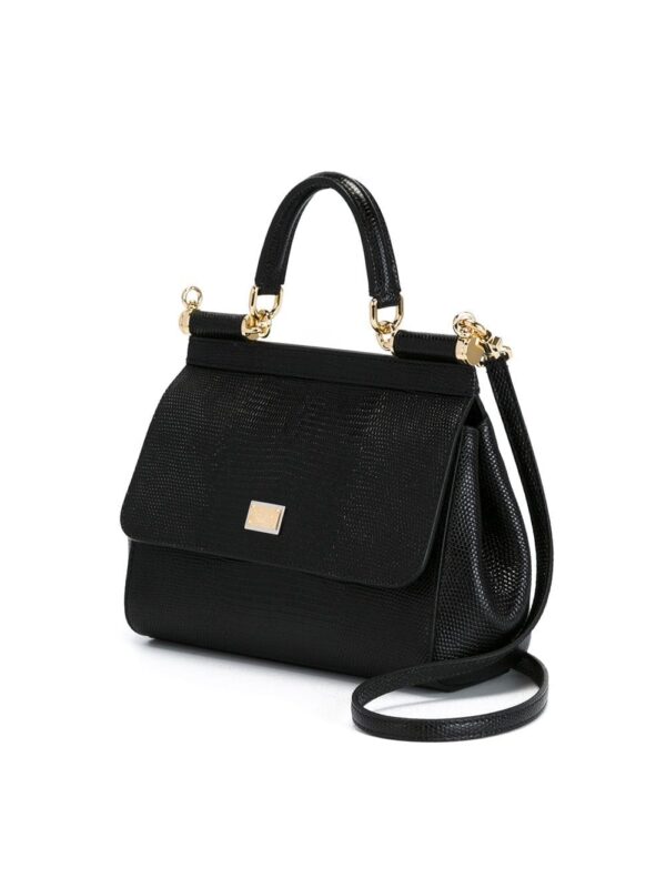 Dolce & Gabbana small Sicily iguana-print top-handle bag - Image 4