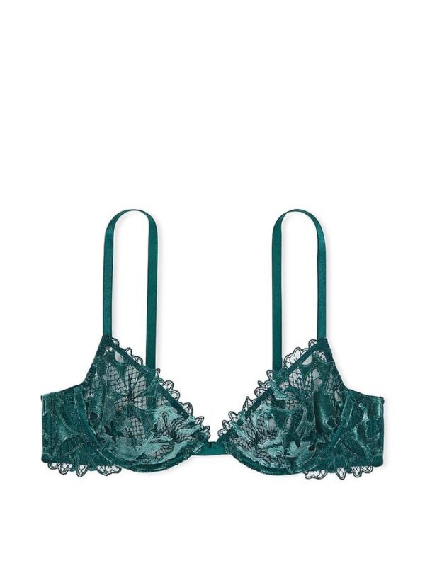 Victoria's Secret Velvet Ziggy Floral Embroidery Low-Cut Demi Bra - Image 3