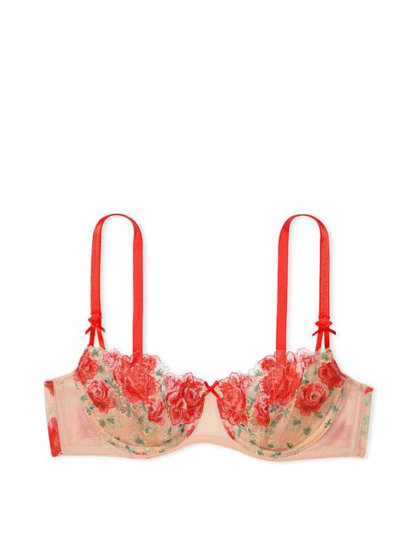 Victoria's Secret Wicked Unlined Floral Embroidery Balconette Bra - Image 3