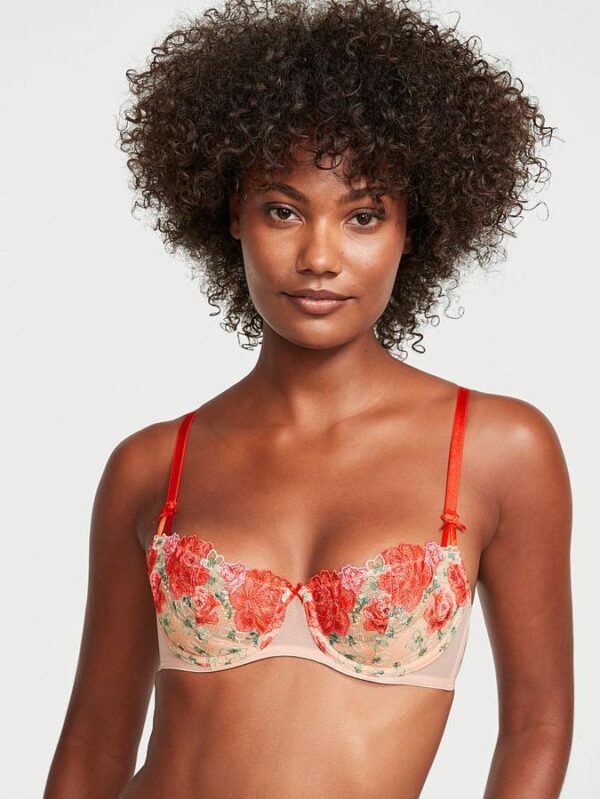 Victoria's Secret Wicked Unlined Floral Embroidery Balconette Bra