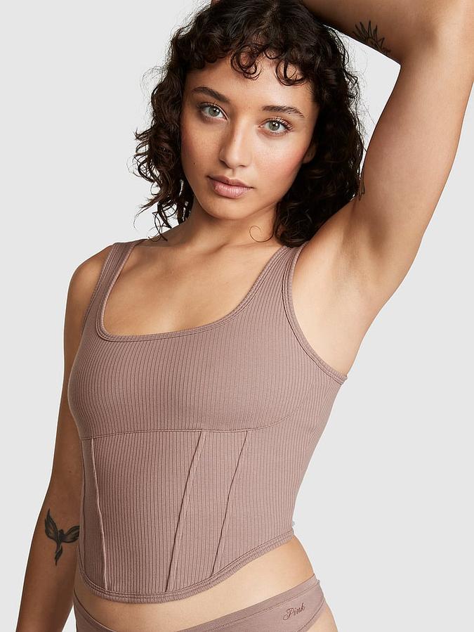 Victoria's Secret K Base Cotton Corset Top