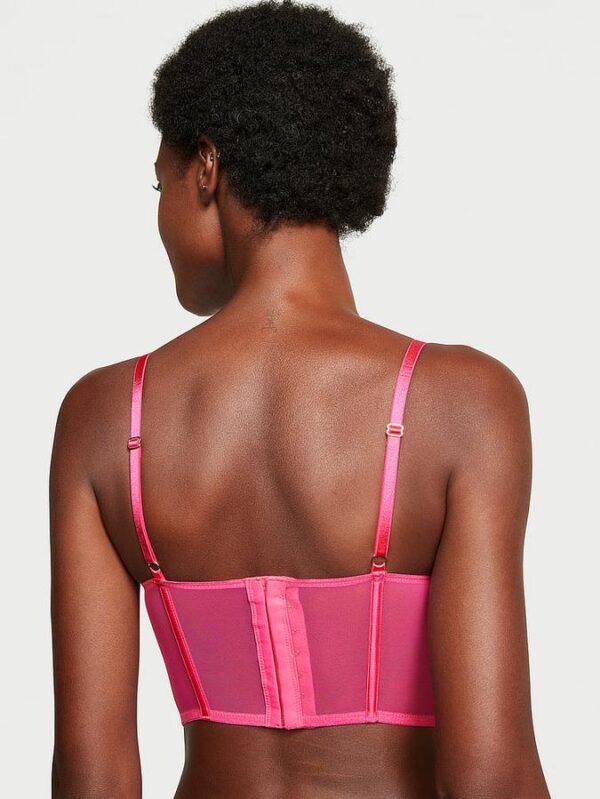 Victoria's Secret Wicked Shimmer Heart Embroidery Open-Cup Corset Top - Image 2