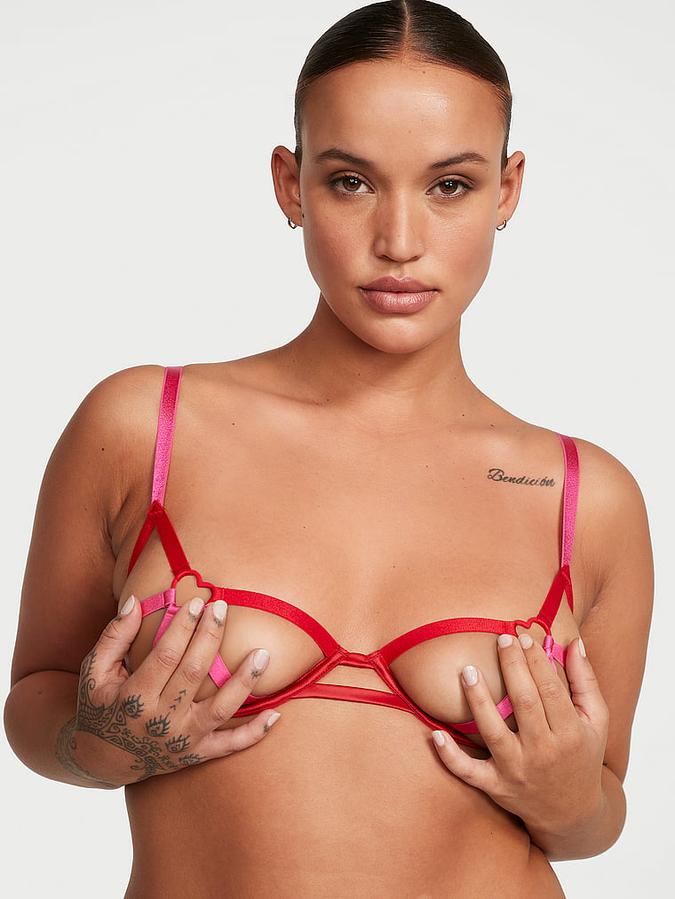 Victoria's Secret Heartware Open-Cup Strappy Demi Bra .
