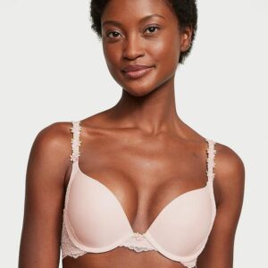 Victoria's Secret Rosebud Embroidery Smooth & Lace Push-Up Bra
