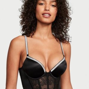 Victoria's Secret Bombshell Add-2-Cups Shine Strap Push-Up Corset Top