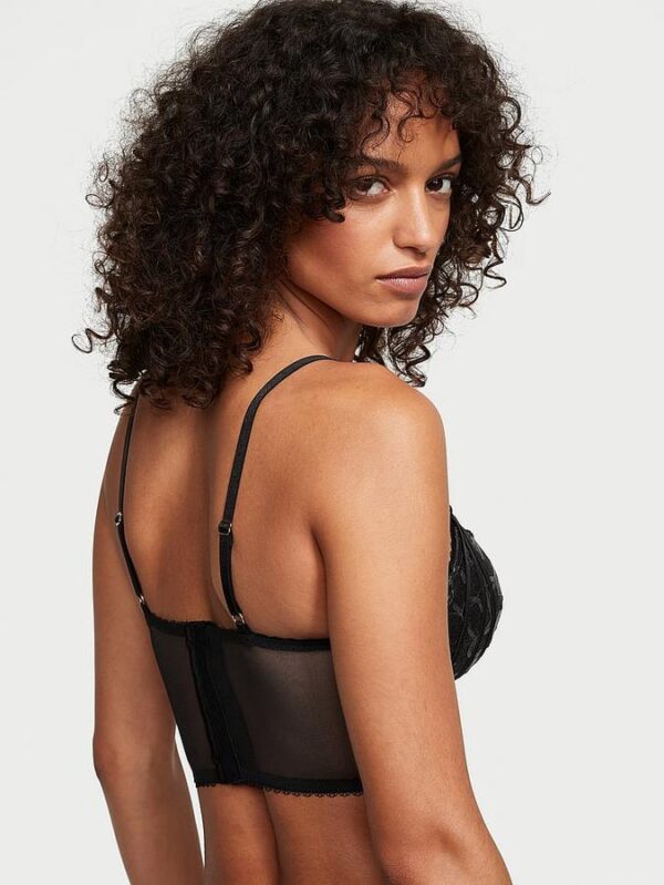 Victoria's Secret Shimmer Heart Embroidery Push-Up Corset Top - Image 2