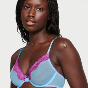 Victoria's Secret Fun & Flirty Lace-Trim Unlined Demi Bra