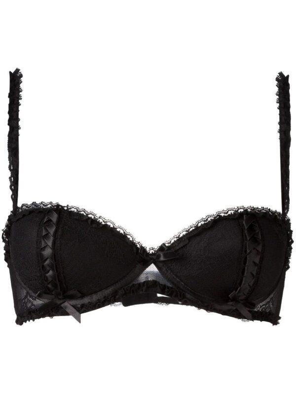 Folies By Renaud  Carla Noir lace trimmed bra