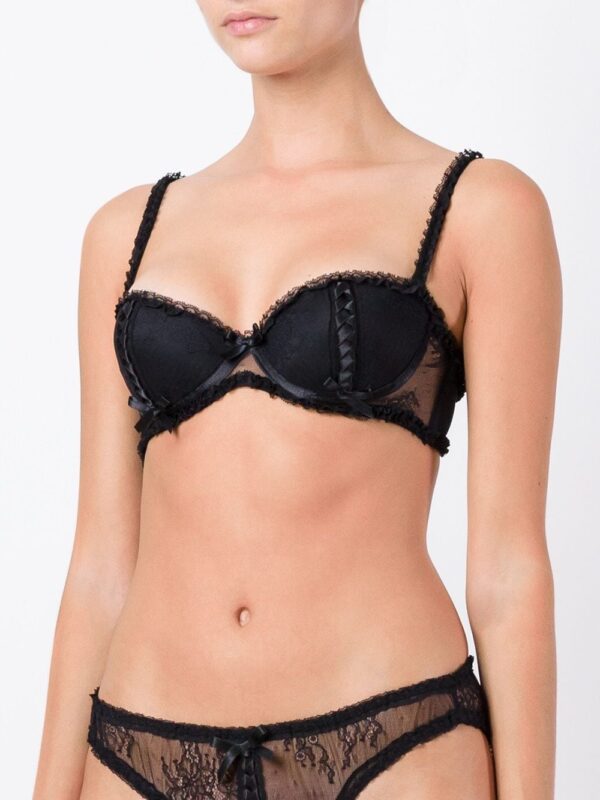 Folies By Renaud  Carla Noir lace trimmed bra - Image 2