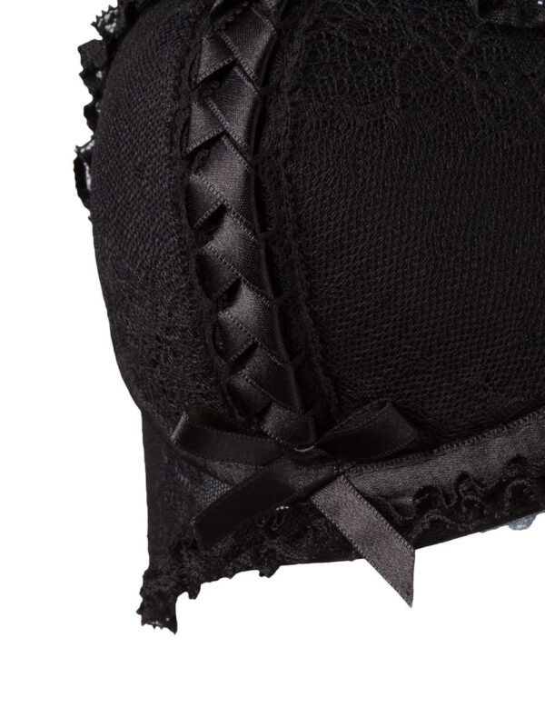 Folies By Renaud  Carla Noir lace trimmed bra - Image 4
