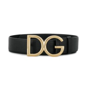Dolce & Gabbana  DG logo pebbled leather belt