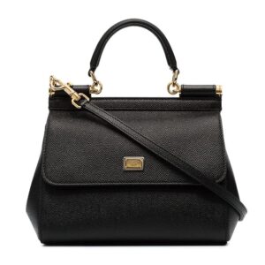 Dolce & Gabbana  black sicily small leather bag