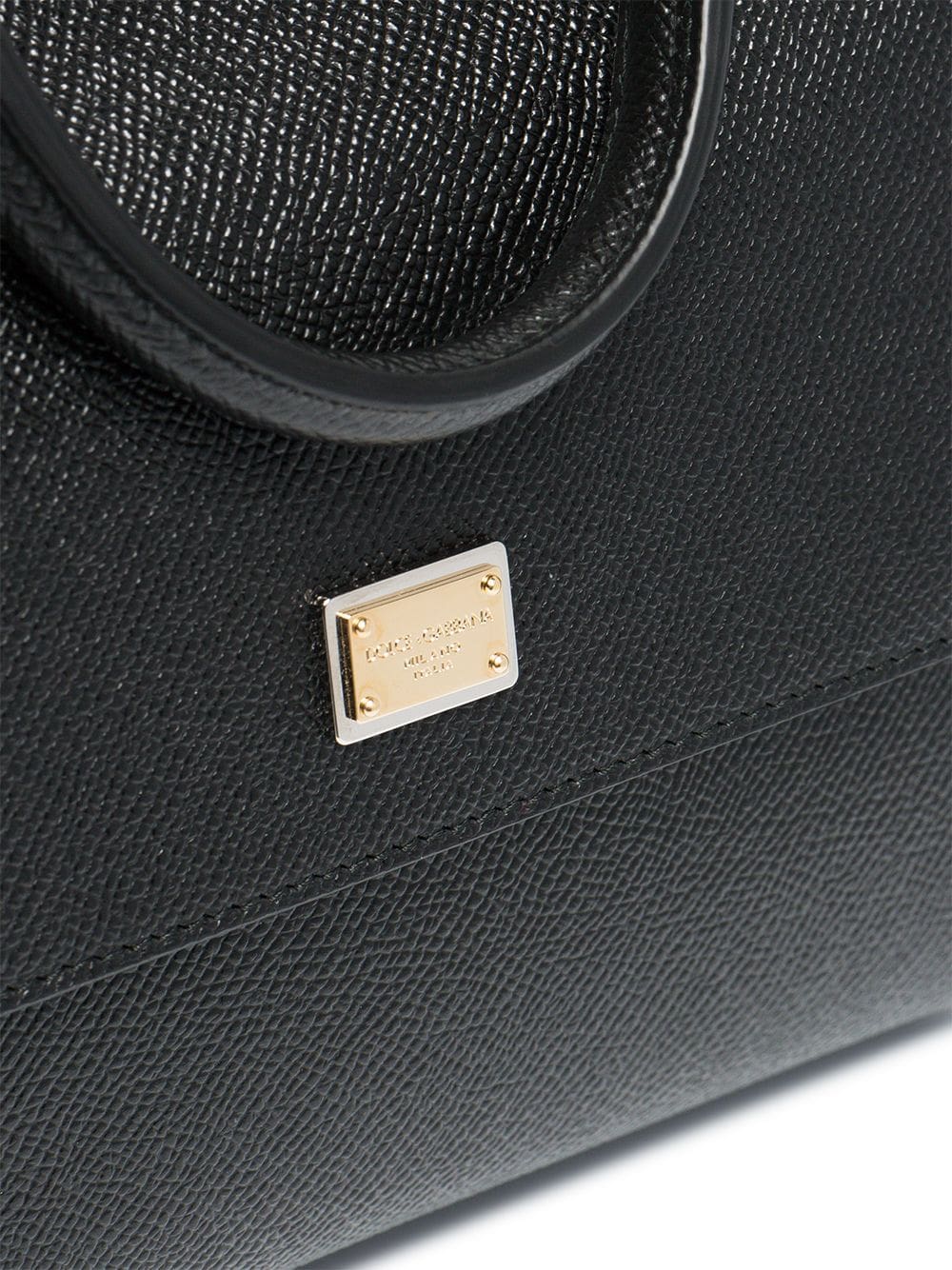 Dolce & Gabbana black sicily small leather bag - Image 5