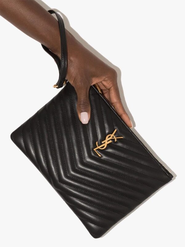 Saint Laurent  quilted leather purse - Image 3