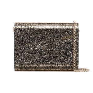 Jimmy Choo metallic Candy glitter envelope clutch
