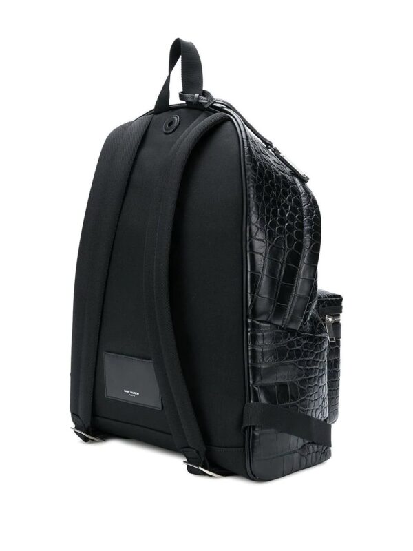 Saint Laurent City crocodile-effect backpack - Image 3
