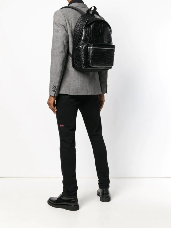 Saint Laurent City crocodile-effect backpack - Image 2