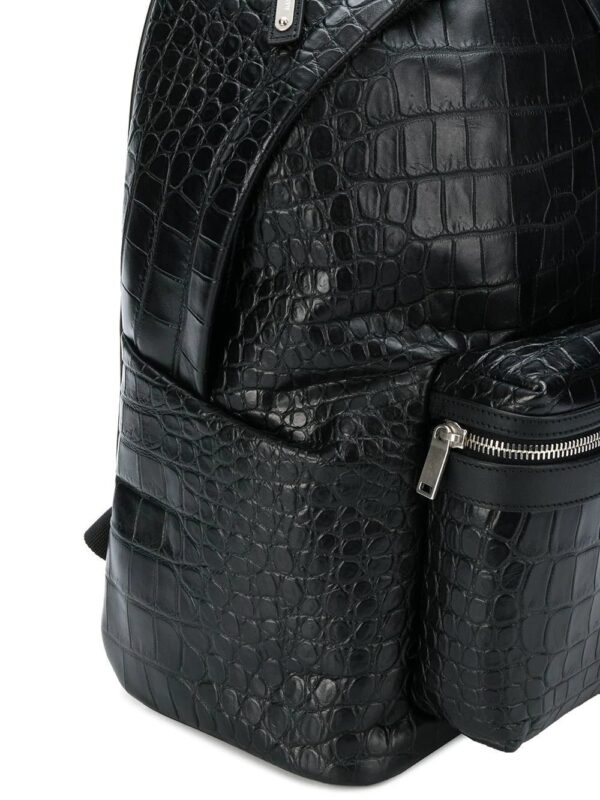 Saint Laurent City crocodile-effect backpack - Image 4
