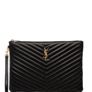 Saint Laurent quilted monogram clutch bag