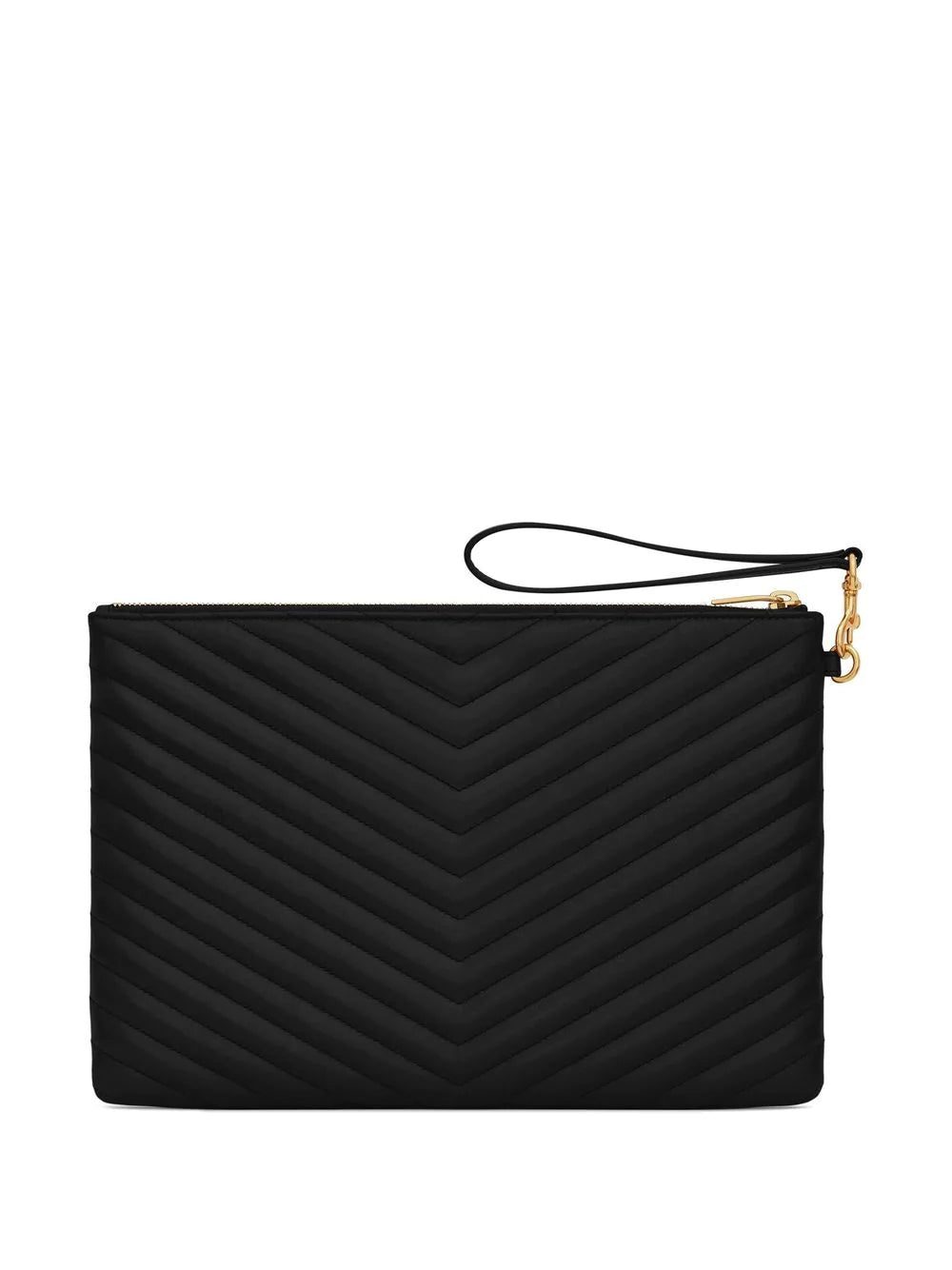 Saint Laurent quilted monogram clutch bag - Image 4