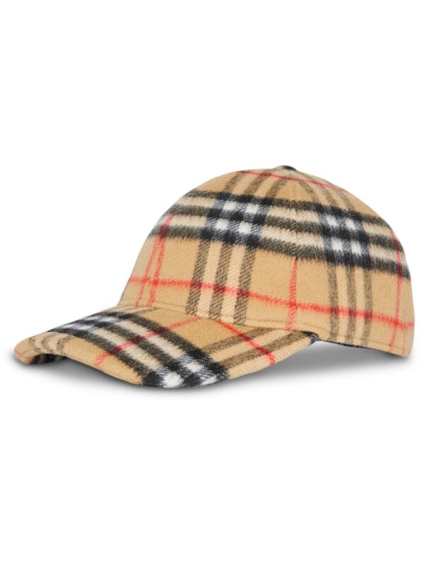 Burberry Vintage Check Wool Baseball Cap