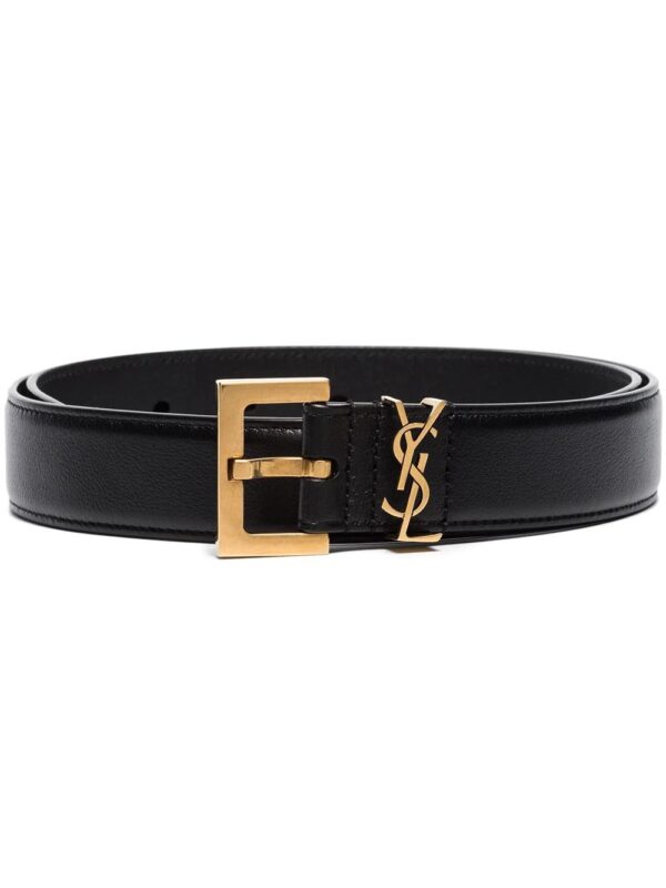 Saint Laurent  Monogram square-buckle belt