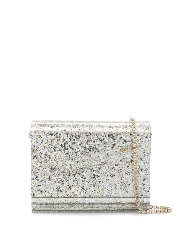 Jimmy Choo Candy glitter-detailing clutch