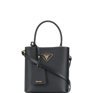 Prada  logo plaque bucket bag