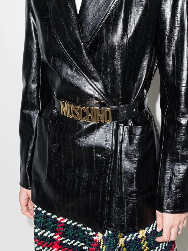 Moschino  logo-plaque buckled belt - Image 2
