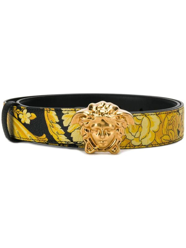 Versace  Hibiscus-print belt