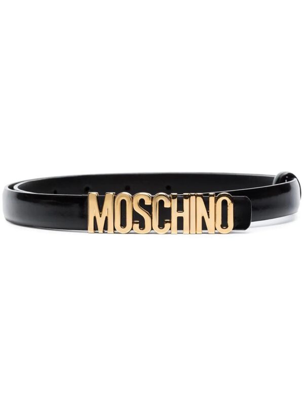 Moschino  logo skinny belt