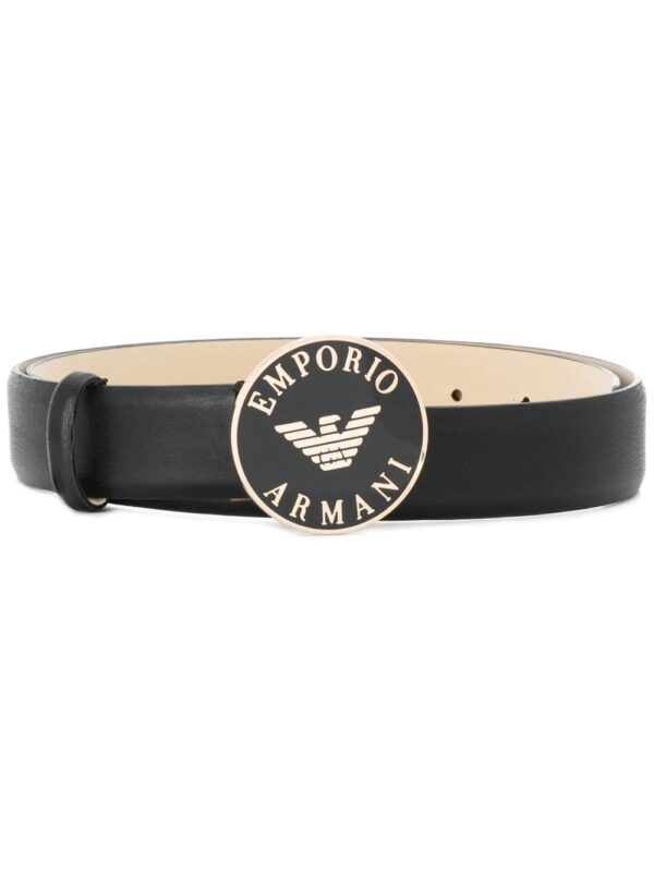 Emporio Armani  enameled buckle belt