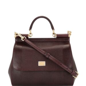 Dolce & Gabbana medium Sicily iguana-print top-handle bag