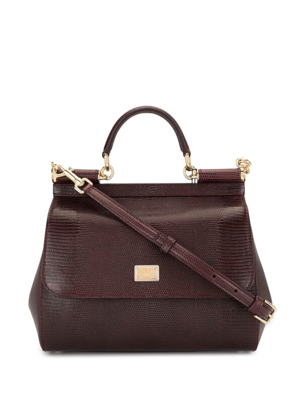Dolce & Gabbana medium Sicily iguana-print top-handle bag