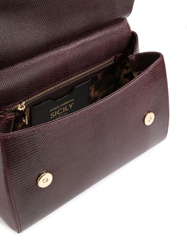 Dolce & Gabbana medium Sicily iguana-print top-handle bag - Image 5
