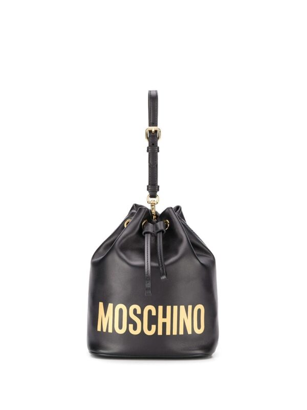 Moschino logo-print bucket bag