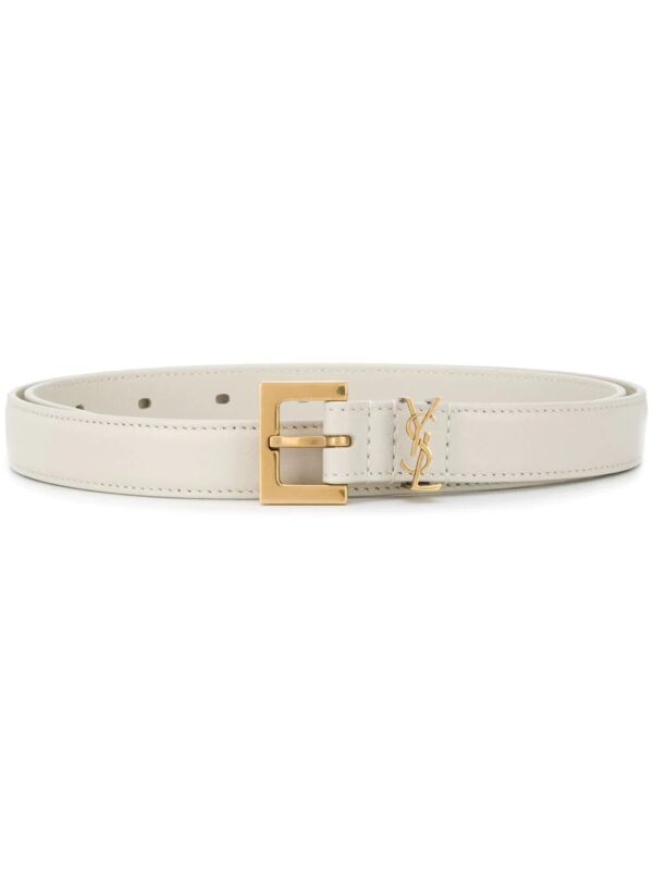 Saint Laurent  Monogram square-buckle narrow belt