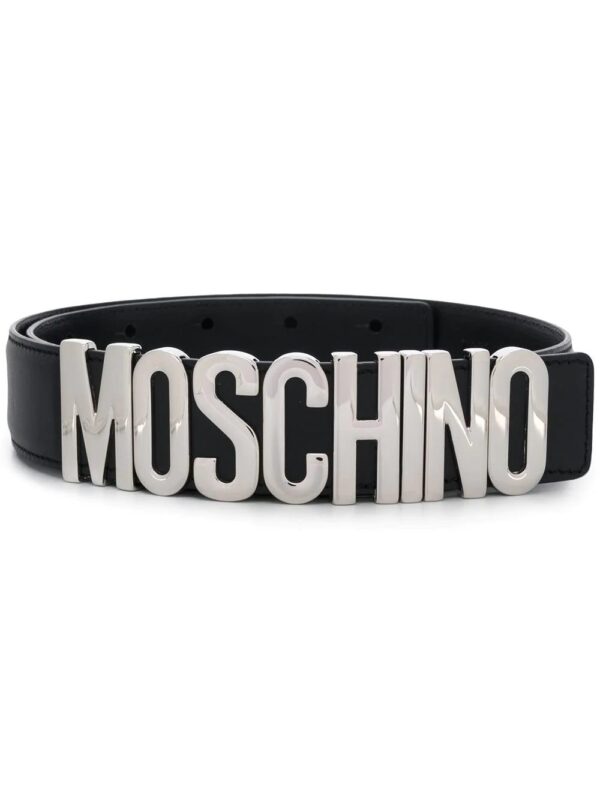 Moschino  logo plaque belt