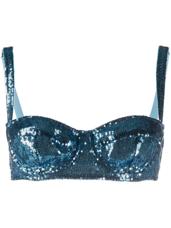 Dolce & Gabbana  sequined balcony bra