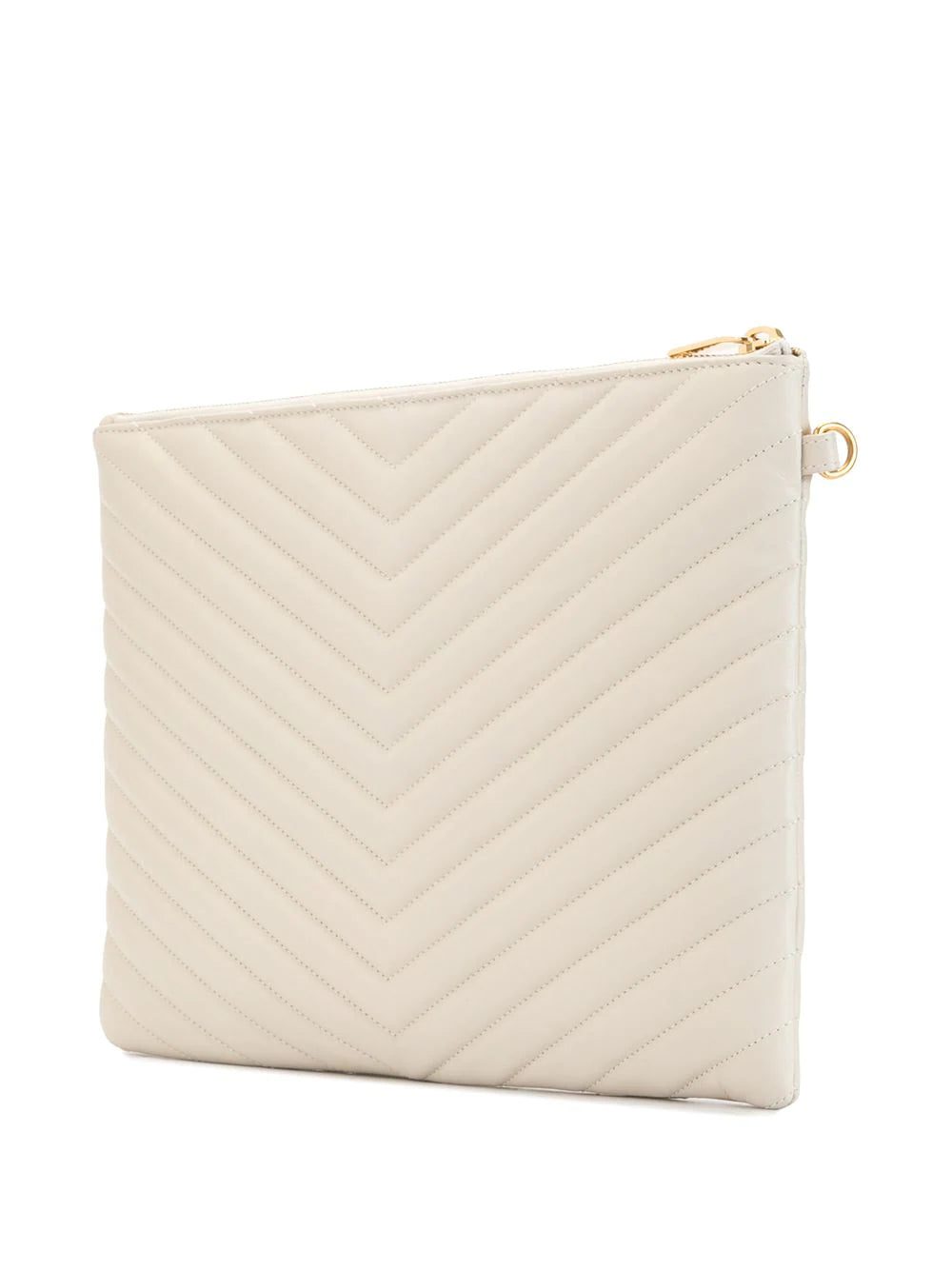 Saint Laurent V-stitch logo clutch - Image 3