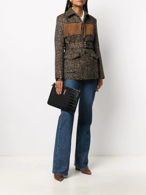 Saint Laurent  crocodile-embossed tablet-holder pouch bag - Image 2