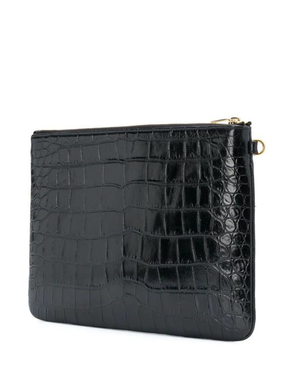 Saint Laurent  crocodile-embossed tablet-holder pouch bag - Image 3