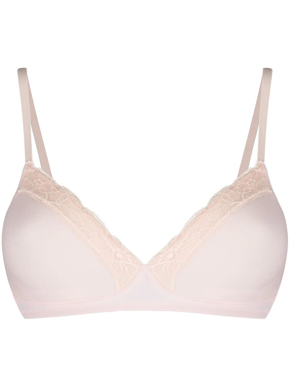 Hanro lace trim wireless bra