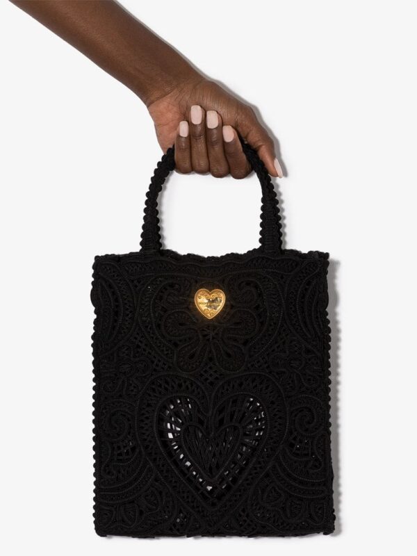 Dolce & Gabbana small Beatrice cordonetto-lace tote bag - Image 4