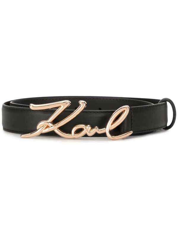 Karl Lagerfeld  cursive logo buckle belt
