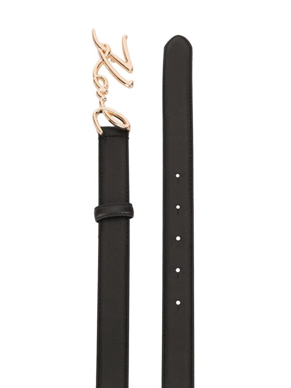 Karl Lagerfeld  cursive logo buckle belt - Image 2