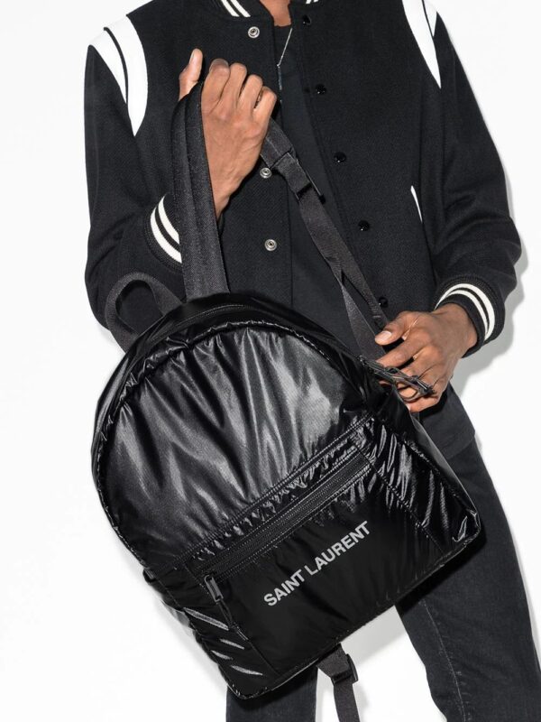 Saint Laurent Nuxx Ripstop logo-print backpack - Image 2