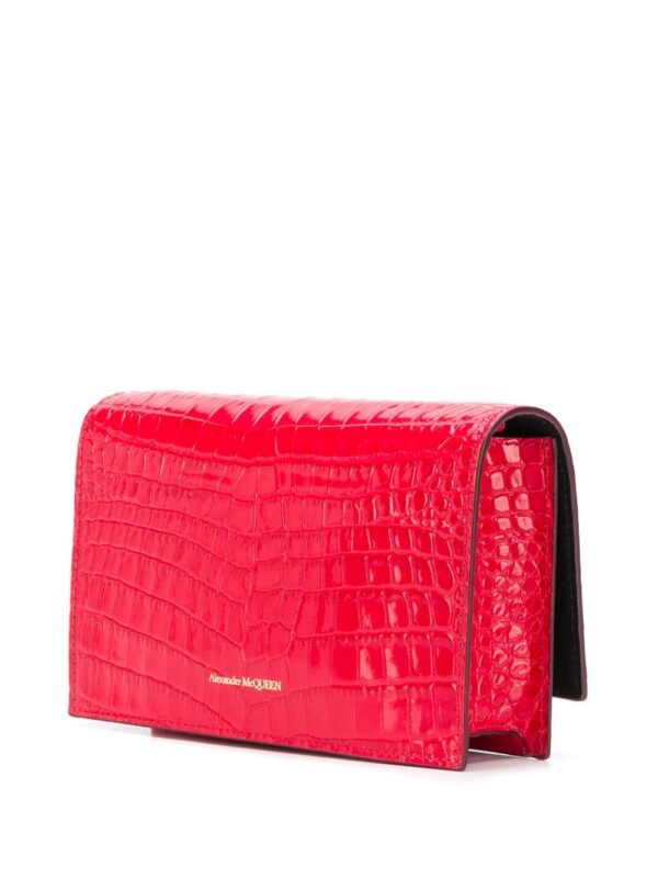 Alexander McQueen Skull crocodile-effect crossbody bag - Image 3